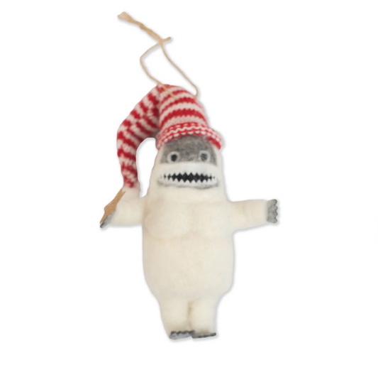 Felt Yeti Ornament