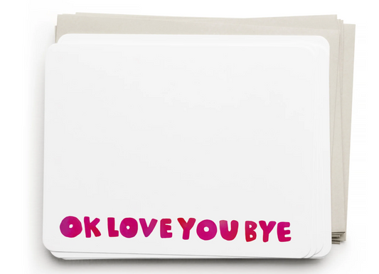 Okloveyoubye Flat Note Set