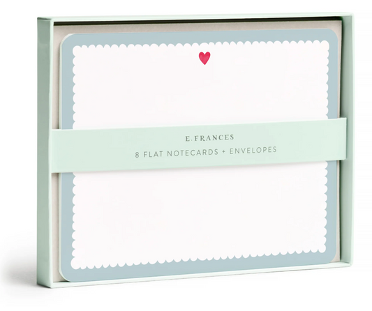 Scalloped Heart Flat Note Set