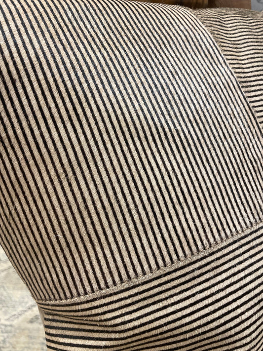 Striped Cowhide Pillow 18x18