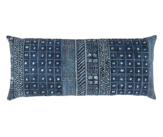 Batik Indigo Lumbar Pillow