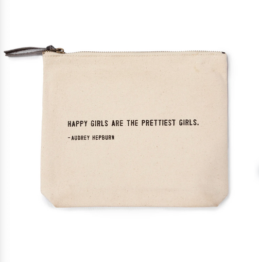 Audrey Hepburn Canvas Zip Bag